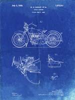 Cycle Support Patent - Faded Blueprint Fine Art Print