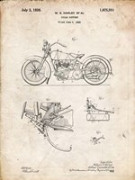 Cycle Support Patent - Vintage Parchment Fine Art Print