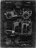 Military Vehicle Body Patent - Black Grunge Fine Art Print