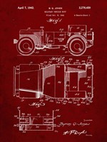 Military Vehicle Body Patent - Burgundy Fine Art Print