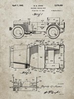 Military Vehicle Body Patent - Sandstone Fine Art Print
