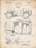 Military Vehicle Body Patent - Vintage Parchment Fine Art Print