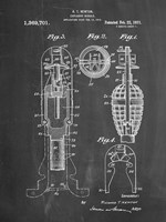 Explosive Missile Patent - Chalkboard Fine Art Print