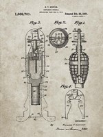Explosive Missile Patent - Sandstone Fine Art Print