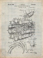 Aircraft Propulsion & Power Unit Patent - Antique Grid Parchment Fine Art Print