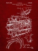 Aircraft Propulsion & Power Unit Patent - Burgundy Fine Art Print