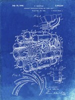 Aircraft Propulsion & Power Unit Patent - Faded Blueprint Fine Art Print