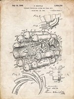 Aircraft Propulsion & Power Unit Patent - Vintage Parchment Fine Art Print