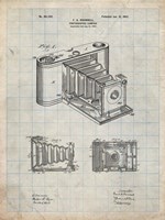 Photographic Camera Patent - Antique Grid Parchment Fine Art Print