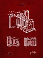 Photographic Camera Patent - Burgundy Fine Art Print