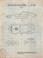 Vehicle Body Patent - Antique Grid Parchment Fine Art Print