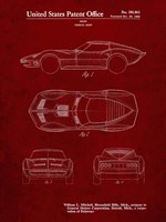 Vehicle Body Patent - Burgundy Fine Art Print