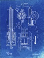 Machine Gun Patent - Faded Blueprint Fine Art Print