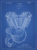 Engine Patent - Blueprint Fine Art Print