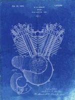 Engine Patent - Faded Blueprint Fine Art Print