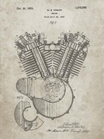Engine Patent - Sandstone Fine Art Print
