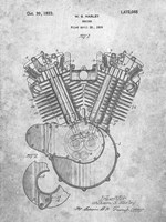 Engine Patent - Slate Fine Art Print