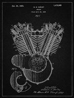 Engine Patent - Vintage Black Fine Art Print