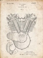 Engine Patent - Vintage Parchment Fine Art Print