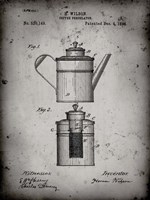 Coffee Percolator Patent - Faded Grey Fine Art Print