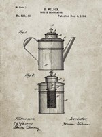 Coffee Percolator Patent - Sandstone Fine Art Print