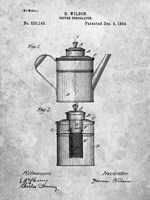 Coffee Percolator Patent - Slate Fine Art Print