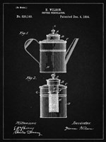 Coffee Percolator Patent - Vintage Black Fine Art Print