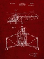 Direct-Lift Aircraft Patent - Burgundy Fine Art Print