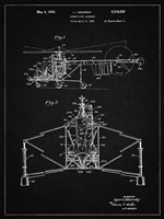 Direct-Lift Aircraft Patent - Vintage Black Fine Art Print