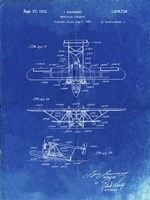 Amphibian Aircraft Patent - Faded Blueprint Fine Art Print