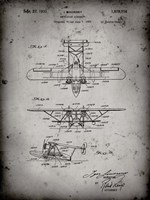 Amphibian Aircraft Patent - Faded Grey Fine Art Print