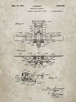 Amphibian Aircraft Patent - Sandstone Fine Art Print