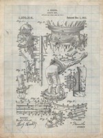 Diver's Suit Patent - Antique Grid Parchment Fine Art Print