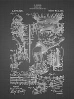 Diver's Suit Patent - Black Grid Fine Art Print