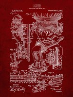 Diver's Suit Patent - Burgundy Fine Art Print