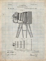 Photographic Camera Patent - Antique Grid Parchment Fine Art Print