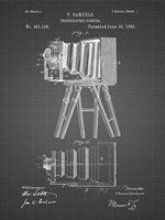 Photographic Camera Patent - Black Grid Fine Art Print