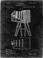 Photographic Camera Patent - Black Grunge Fine Art Print