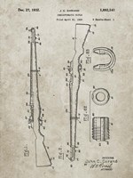 Semi-Automatic Rifle Patent - Sandstone Fine Art Print