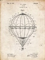 Balloon Patent - Vintage Parchment Fine Art Print