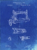 Sewing Machine Patent - Faded Blueprint Fine Art Print