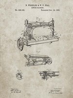 Sewing Machine Patent - Sandstone Fine Art Print