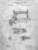 Sewing Machine Patent - Slate Fine Art Print