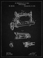 Sewing Machine Patent - Vintage Black Fine Art Print
