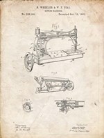 Sewing Machine Patent - Vintage Parchment Fine Art Print