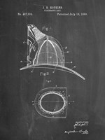 Fireman's Hat Patent - Chalkboard Fine Art Print