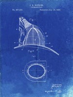 Fireman's Hat Patent - Faded Blueprint Fine Art Print