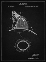Fireman's Hat Patent - Vintage Black Fine Art Print