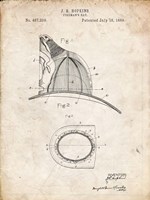 Fireman's Hat Patent - Vintage Parchment Fine Art Print