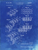 Toy Building Brick Patent - Faded Blueprint Fine Art Print